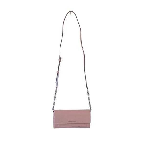 MICHAEL Michael Kors Jet Set Medium 2 in 1 Wallet-On-A-Chain Leather Crossbody - Picture 13 of 13